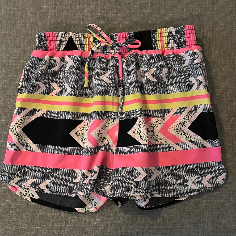 GB Girls Patterned Shorts with Pink and Yellow